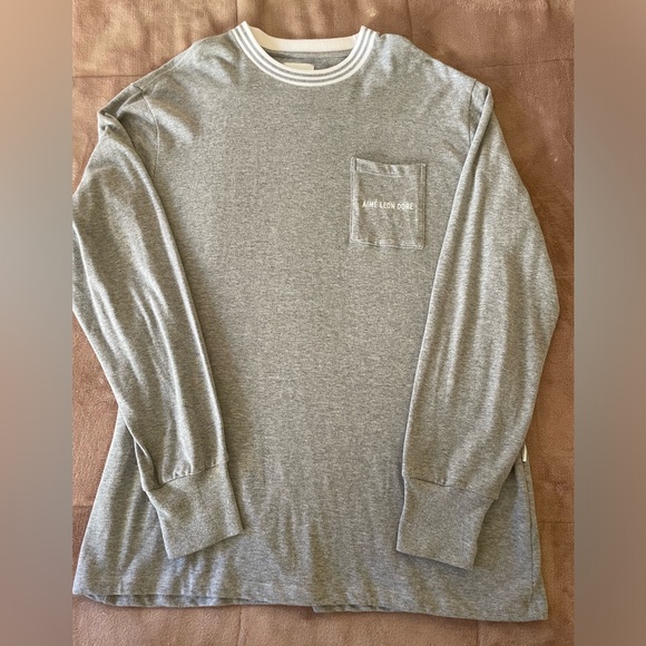 Grey and white Aime Leon Dore shirt - Picture 2 of 4